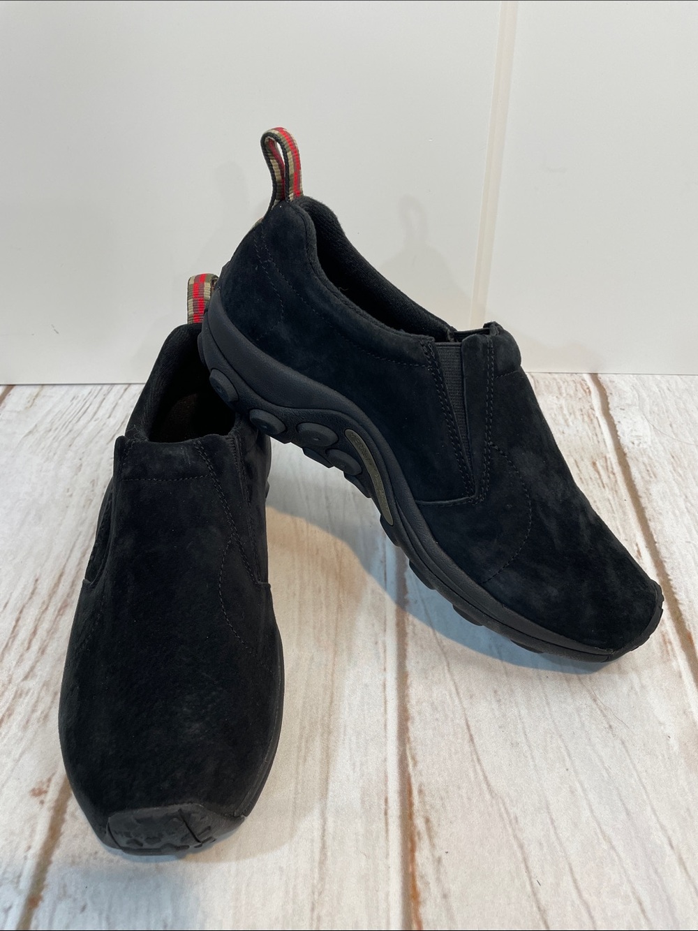 Merrell Jungle Moc Women’s 9 Black Suede Slip-On Casual Comfort Shoes